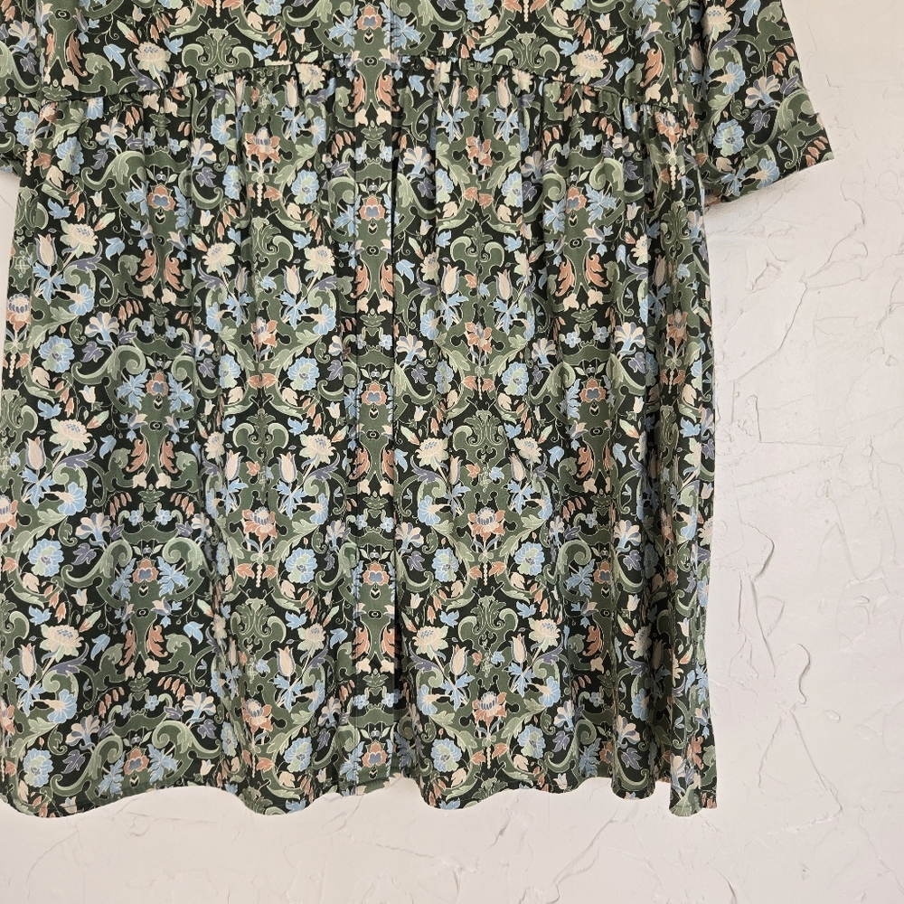 Tuckernuck Green Patterned Button Front Sage Deco… - image 5